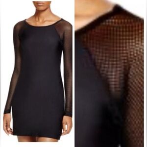 Funkitribe  Black Mesh Long Sleeve Dress Sz M